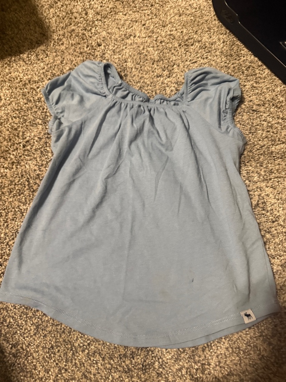 abercrombie kids Light Blue Short Sleeve Peasant Top